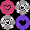 Hearts and Skulls Background