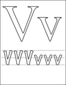 letter v